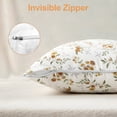 thumbnail image 4 of MOONORAH Decorative Throw Pillow Covers and Inserts, 20 x 20 Inch Decorative Pillow with Zipper Closure for Sofa Bed and Couch Decorative Stuffer Pillow, Flowers Throw Pillow, 4 of 10