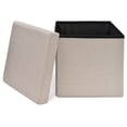 thumbnail image 3 of Cube de rangement repliable hometrends de 15 po en beige, 3 of 3