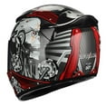 thumbnail image 5 of 1STORM Adult FULL FACE BIKE MOTORCYCLE HELMET MECHANIC DJ11CLS SKULL RED, 5 of 5