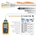 thumbnail image 3 of Cable Ethernet Surplay Cat7, 6 m, paquete de 2, 10 Gbps para PS5/4, Xbox, 3 of 9