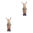 thumbnail image 4 of maskred Delightful Rabbit Statue Figurines Animal Sculpture Craft Wedding Gift male 8.5x23.5cm 2Set, 4 of 6