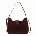 thumbnail image 1 of Bolso Bandolera Ante Sintético Leopardo para Mujer (Café), 1 of 9