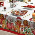 thumbnail image 4 of Christmas Tablecloth 60×84 Inch Rectangular, Gingerbread Man Cute Christmas Bear Ball Ornaments Washable Table Cover for Party Picnic Dinner Decor, 4 of 6