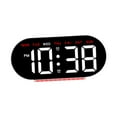 thumbnail image 3 of Pantalla de temperatura del reloj de alarma digital Pantalla LED de 12/24 h con luz nocturna, semande de reloj de mesa electrónica para sala de estar Luz roja, 3 of 9