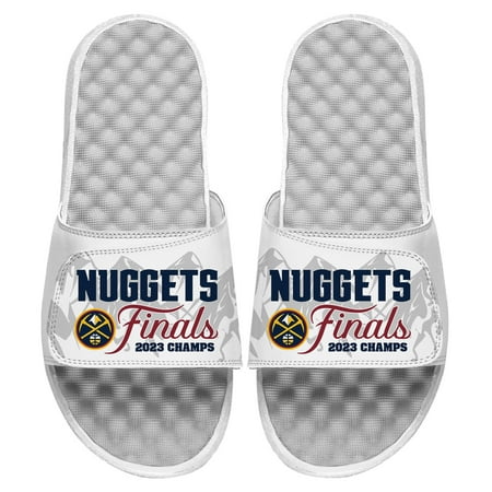 

Youth ISlide White Denver Nuggets 2023 NBA Finals Champions Mountains Slide Sandals