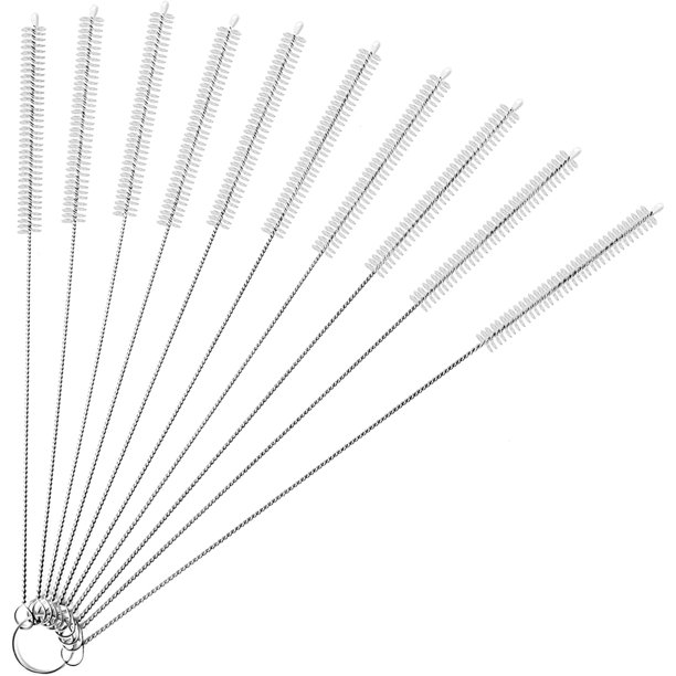 Long Straw Cleaner Brush Extend 12 inch, Extra Wide 12mm diam Pipe