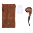 thumbnail image 1 of Pipa de madera duradera para fumar, pipa de cigarro con filtro, regalo para fumar, 1 of 12