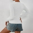 thumbnail image 3 of Womens Undershirt Knit Pullover Sweater Long Sleeve Casual Blouse, 3 of 5