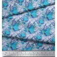 thumbnail image 2 of Soimoi Poly Georgette Fabric Curve Diamond & Autumn Leaves Fabric Prints By Yard 42 Inch Wide, 2 of 3