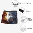 thumbnail image 3 of Logiee Red And White Fire Bird Print Mens Boxer Briefs,Boxer Briefs for Men,Breathable Stretch Underwear,Boys Boxer Briefs-Small, 3 of 5