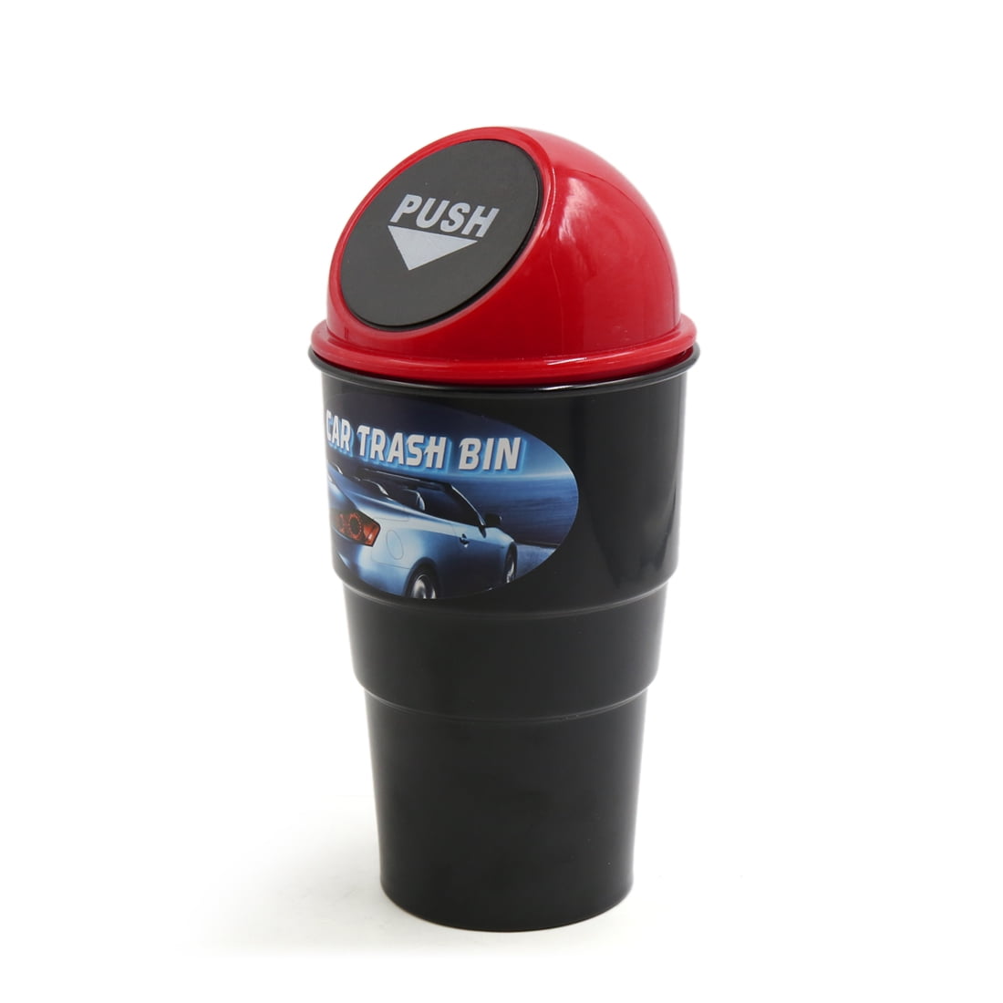 Red Black Mini Auto Car Waste Trash Rubbish Bin Can Garbage Dust Case