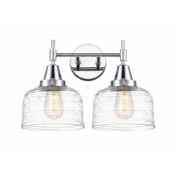 447-2W-PC-G713 Innovations Lighting Caden - 2 Light Bath Vanity-11 Inches Tall and 17 Inches Wide-Polished Chrome Finish-Clear Deco Swirl Glass Glass