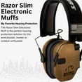 thumbnail image 5 of Walker's Razor Slim Electronic Muffs (Battle Brown) Bundle with Hearing Protection Case (Black) (2 Items), 5 of 6