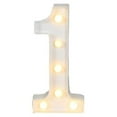 thumbnail image 1 of Bearachild Ceremonia de boda Aniversario Número en forma de luz Lámpara de números portátil con pilas Decoración de la fiesta del hotel de la oficina Kits de decoración para fiestas Numero 1 Bearachild HA074859-02, 1 of 6