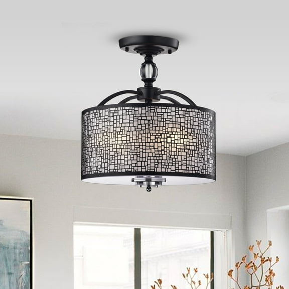 First Lighting Euronotus 3-light Semi Flush Mount