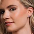 thumbnail image 4 of Gem Stone King 18K Yellow Gold Plated Silver Blue Tanzanite Stud Earrings for Women | 1.80 Cttw | Gemstone December Birthstone | Round 6MM, 4 of 6
