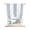 Mist Blue, variant on Cream Striped Tie Up Curtains for Kitchen Windows,Adjustable Rod Pocket Valance 63 Inch Long, Vertical Stripe Boho Minimalist Country Window Treatment Balloon Roman Blind Shade, 42" x 63"