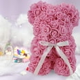 thumbnail image 6 of Way To Celebrate 9.25" Pink Faux Artificial Rose Bear Valentine's Day Gift, Indoor Use, 6 of 8