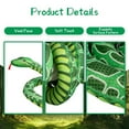 thumbnail image 5 of LYINGF 149" Giant Lifelike Snake Plush Toy - Extra Long Curved Stuffed Animal for Boys/Girls Birthday Decor, Realistic Jumbo Reptile Room Decoration, 5 of 6
