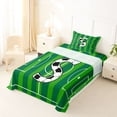 thumbnail image 5 of Erosebridal Green Football Court Print Letter S Twin Sheet Sets,Soccer Ball Games Bedding For Kids Boys 3-Piece, 5 of 6
