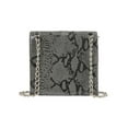 thumbnail image 2 of JENTOU Women's Jeanine Python Print Leather Crossbody Purse JT8351-GRYBLK, 2 of 3