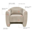 thumbnail image 3 of Beautiful Barrymore Teddy Accent Chair by Drew Barrymore, Fawn Cord, 3 of 11