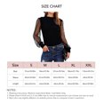 thumbnail image 4 of Blusa de malla de manga larga Blusa de manga larga Tops Moda elegante Slim Fit Falbala Blusa de manga larga de malla ANGGREK Otros, 4 of 6