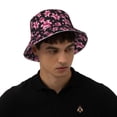 thumbnail image 4 of Honeii Lilies Flowers for Unisex Bucket Hat Waterproof Rain Hat Reversible Shiny Rave Bucket Hat for Concert Festival Boonie Cap, 4 of 6