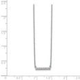 thumbnail image 2 of 14K White Gold charm pendant Cable Diamond Bar Round 18 in 2 mm 1, 2 of 2