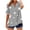A96 Gray, variant on Mifsaly Womens Summer Tops V Neck Floral Print Short Sleeve Linen Top Casual Loose Fit Button Down Work Office Versatile Fashion Shirt XL