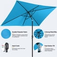thumbnail image 6 of Topeakmart 6.5x10 ft Outdoor Rectangular Patio Umbrella with Adjustable Tilt Angle, Sky Blue, 6 of 8