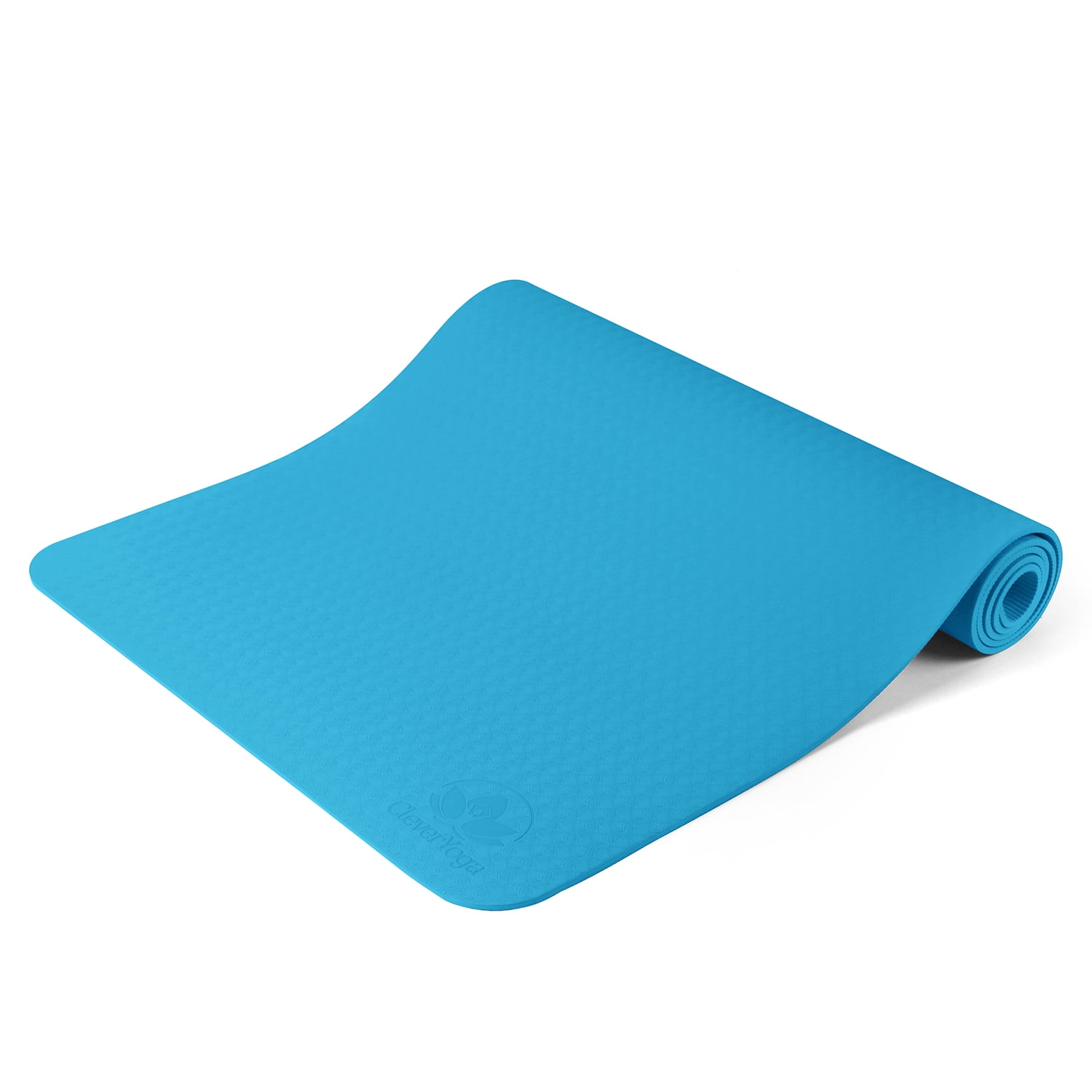 Clever Yoga BetterGrip TPE 6mm Yoga Mat, Light Blue