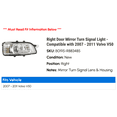 thumbnail image 2 of Right Door Mirror Turn Signal Light - Compatible with 2007 - 2011 Volvo V50 2008 2009 2010, 2 of 2