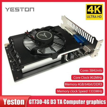 Graphics Card GT730-4GD3 TA 4GB DDR3 PCI Express 3.0 X16 Gaming Video Card GPU NVIDIA Geforce GK208 For Desktop Computer