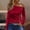 Red, variant on Kiplyki Women's Fall Trends Shirts Casual One Shoulder Drop Shoulder Long Sleeve Pullover Long Sleeve Top