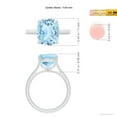 thumbnail image 3 of ANGARA Natural 3.45 ct Aquamarine Engagement Ring with Hidden Accents in 14K White Gold for Women (Size-11x9mm) | March Birthstone, Anniversary, Jewelry Gift for Women | Natural Aquamarine Ring, 3 of 7