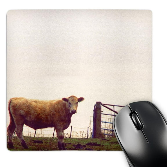 3dRose, Steer in a Pasture Faux Vintage, MousePad