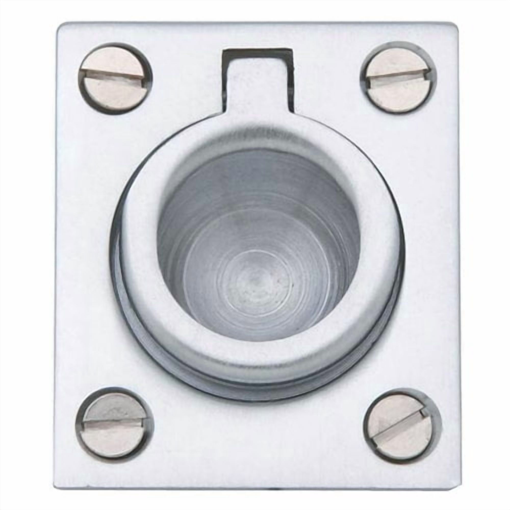 Baldwin 0392050 Flush Ring Pull, Satin Brass & Black