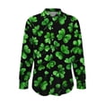 thumbnail image 5 of TaTaai Women St. Patrick's Day Printed Long Sleeve Shirt Casual Round Neck Fashion Blouse Lightweight Soft Polyester Top for Daily Party Office Vacation All Seasons Wear Gift, 5 of 5
