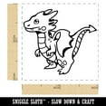 thumbnail image 2 of Cute Kawaii Little Dragon Self-Inking Rubber Stamp Ink Stamper - Black Ink - Small 1 Inch, 2 of 7