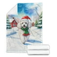 thumbnail image 2 of Hello Winter Poodle Frosty Morning Walk Welcome Snowy Christmas Cozy Fleece Blanket Poodles Dog Lover Gifts Idea Warm Soft Throw Blanket - 02018, 2 of 5
