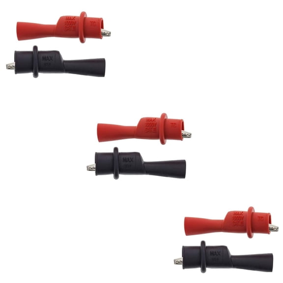 Replacemen Push-on Alligator Clips for Multimeter Test Lead,4 Pcs (12 PCS)