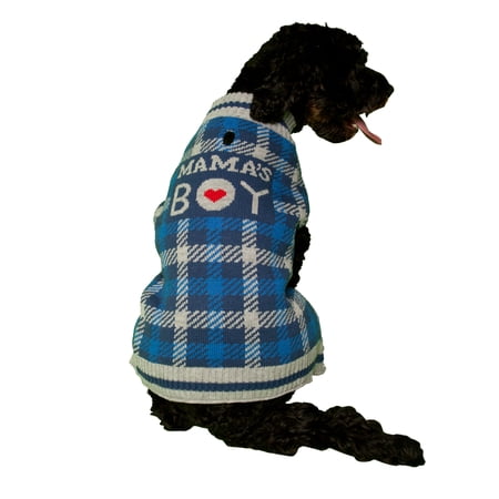 Vibrant Life Holiday Blue Mama S Boy Plaid Dog Sweater