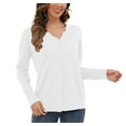 thumbnail image 4 of Uvplove Women's Long Sleeve Cardigan V-Neck Oufits Knit Button Down Casual Sweater,White,M-3XL, 4 of 9