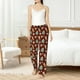 thumbnail image 4 of Balery Christmas Gingerbread Pantalones de pijama para mujer, pijamas ultraligeros, pantalones de estar por casa-Medium, 4 of 6