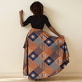 thumbnail image 5 of BintaRealWax Women's African Dashiki Wax Print Skirt Ankara Print Short Skirts Elastic Waist KG1198, 5 of 5