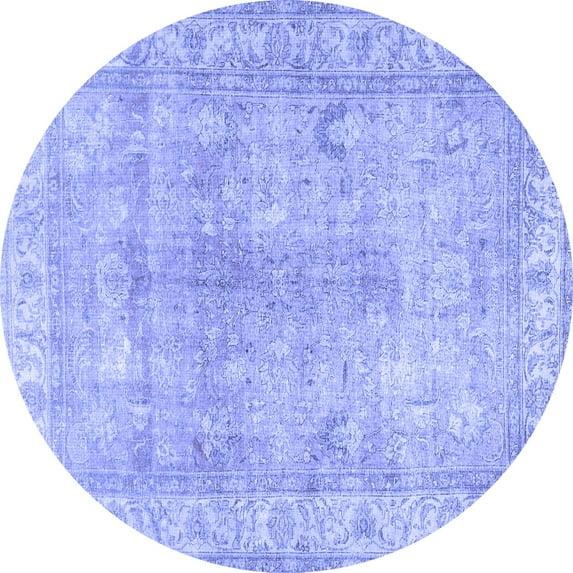 Ahgly Company Indoor Round Persian Blue Traditional Area Rugs, 6' Round