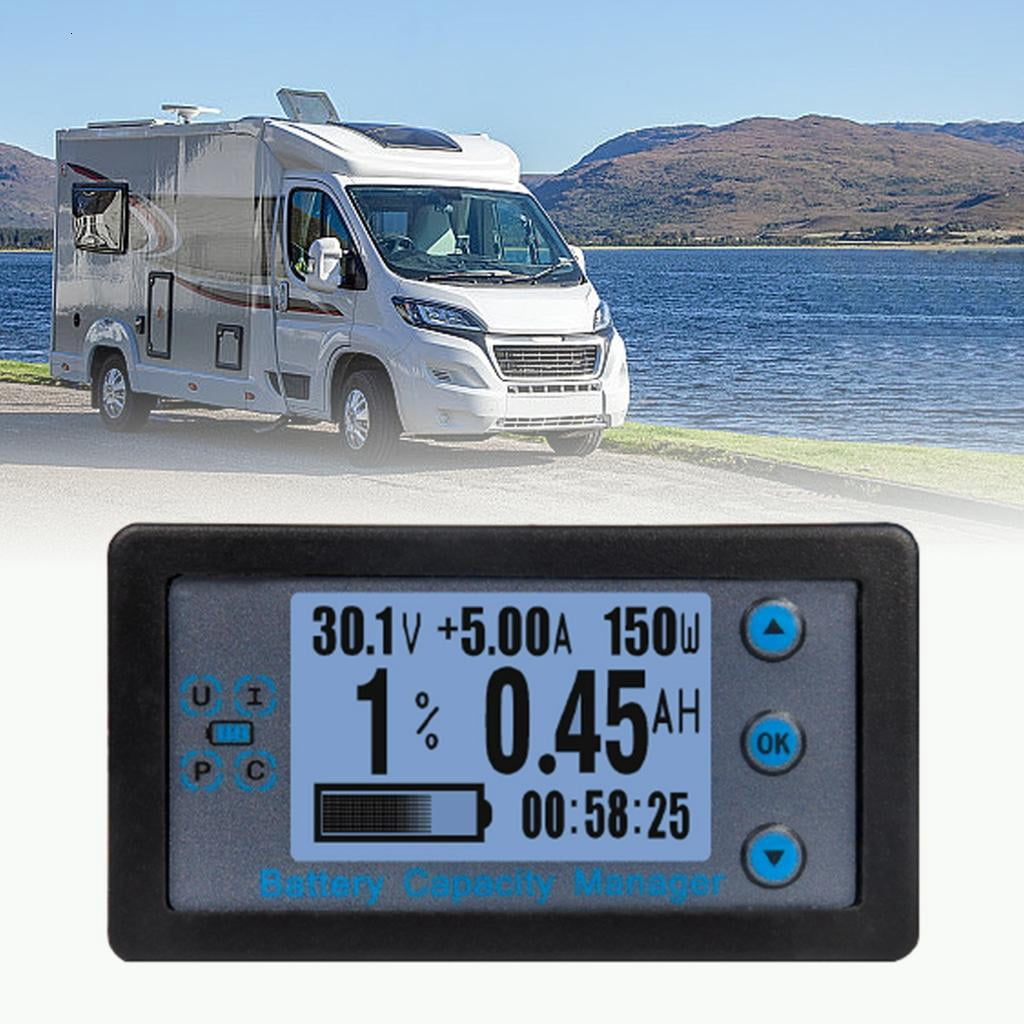 CEORPER Car Battery Coulometer DC8-120V 0-500A Battery Tester with Shunt Voltmeter Ammeter Multimeter Capacity Power Detector