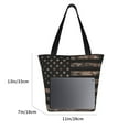 thumbnail image 3 of Bingfone American Flag With Desert Camouflage Women Shoulder Tote Bags Casual Bag Ladies Shopping Handbag, 3 of 7
