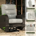 thumbnail image 3 of LayinSun Oversized Wicker Outdoor Swivel Glider Recliner with Adjustable Backrest & Footrest, Patio Reclining Lounge Chair, 3 of 7